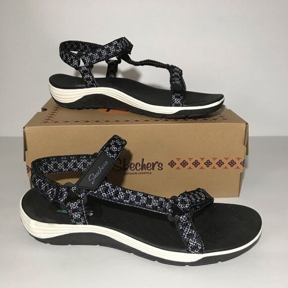 Skechers Reggae Cup Washable Knit Quarter Strap Sandals - Picture 6 of 9